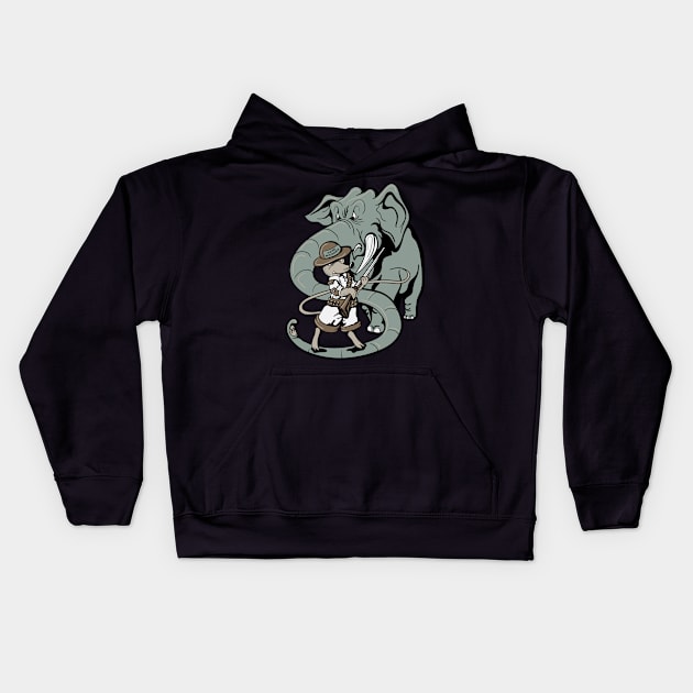 African Safari Wildlife Kids Hoodie by ReignGFX